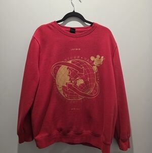 H&M 2020 New Lunar Red Sweatshirt with Gold Graphic